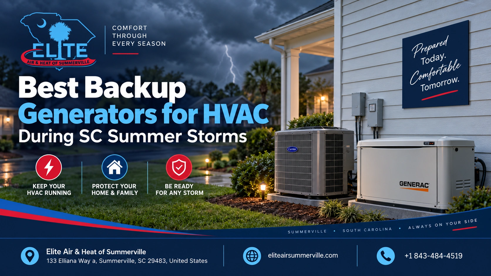 Best Backup Generators for HVAC During SC Summer Storms
