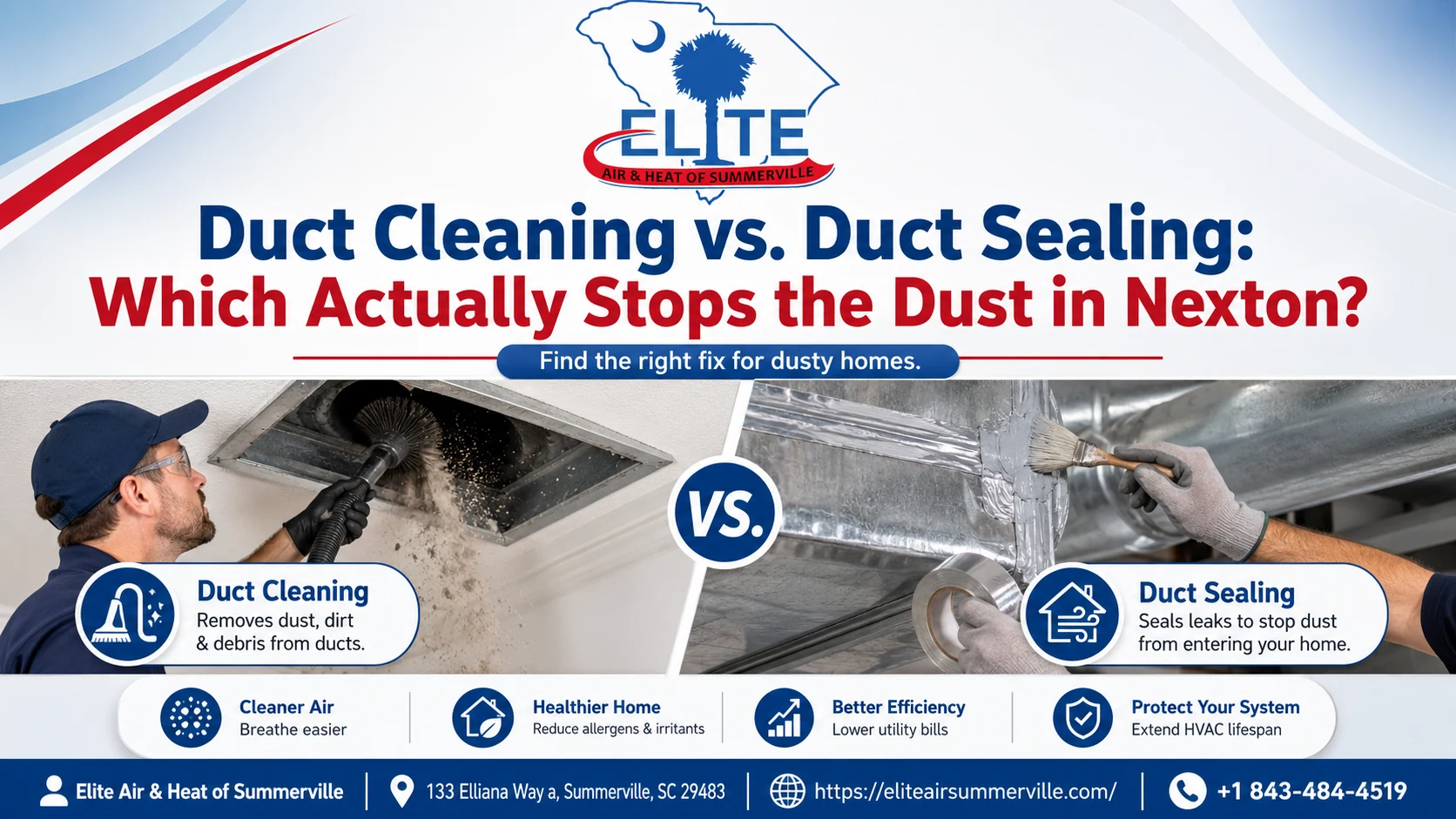Duct Cleaning vs Sealing: What Stops Dust in Nexton?