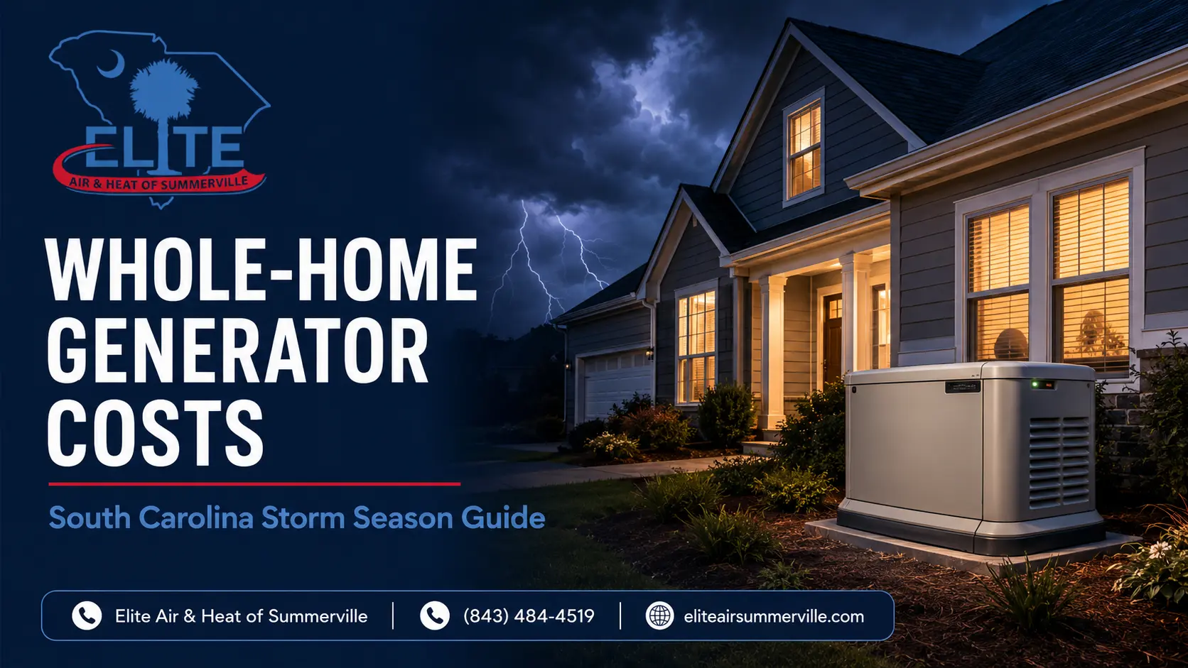 The Cost of a Whole-Home Generator for South Carolina Storm Seasons