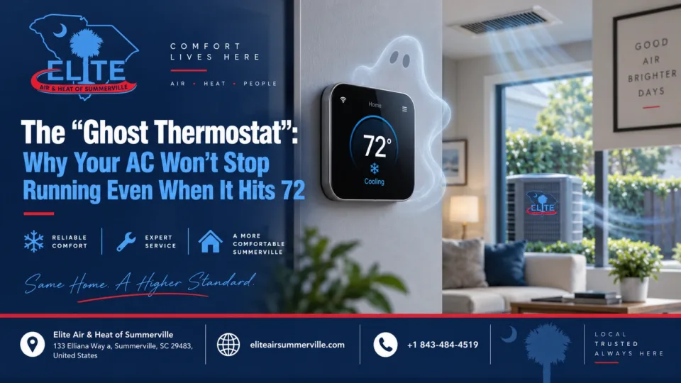 The “Ghost Thermostat”: Why Your AC Won’t Stop Running Even When It Hits 72