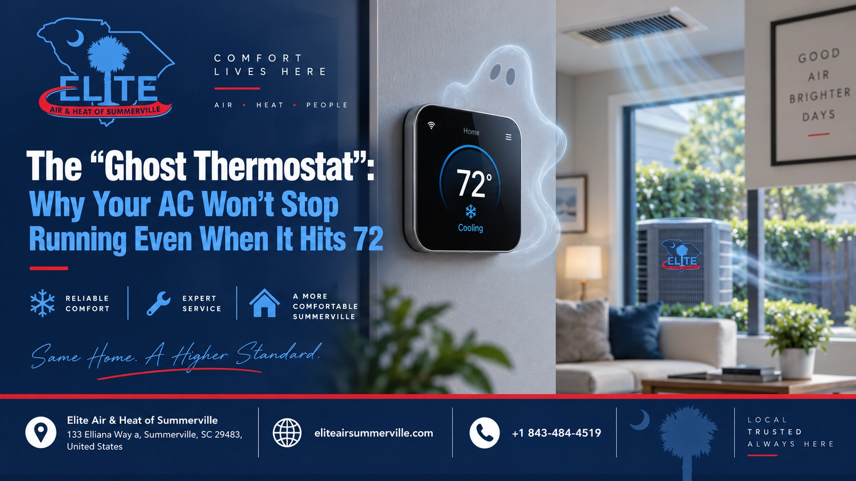 The “Ghost Thermostat”: Why Your AC Won’t Stop Running Even When It Hits 72