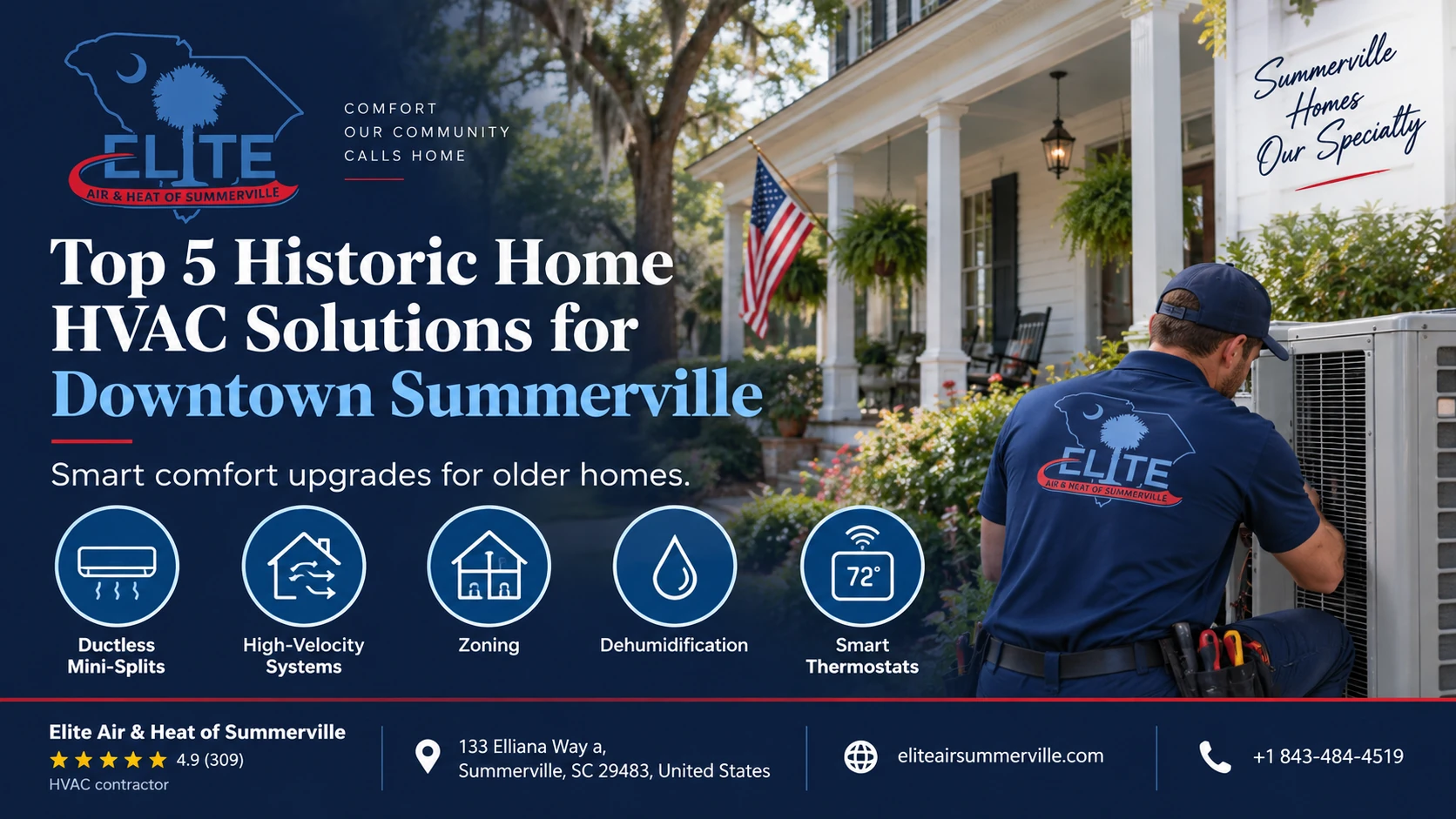 Top 5 Historic Home HVAC Solutions for Downtown Summerville